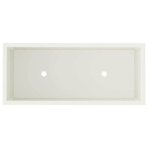 Повдигната градинска саксия Бяло 60 x 26 x 45 см Стомана