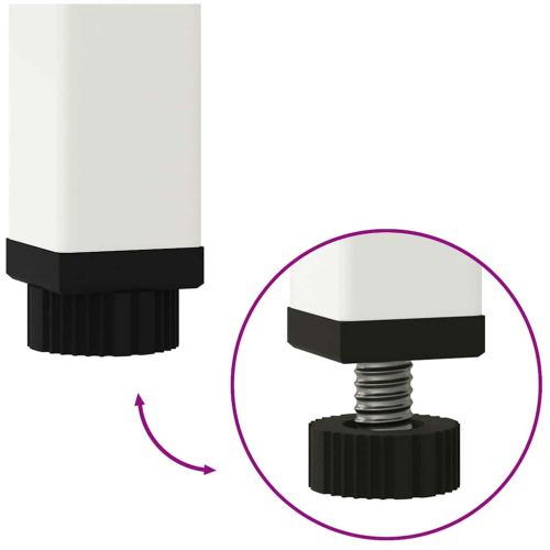 Повдигната градинска саксия Бяло 60 x 26 x 45 см Стомана