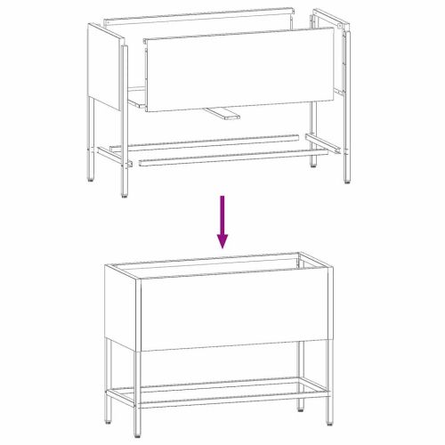 Повдигната градинска саксия Антрацит 60 x 26 x 45 см Стомана