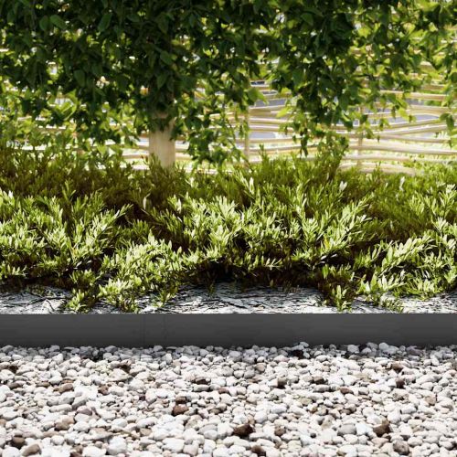 Ограда за трева 20 pcs Черно 100 x 0.05 x 20 см