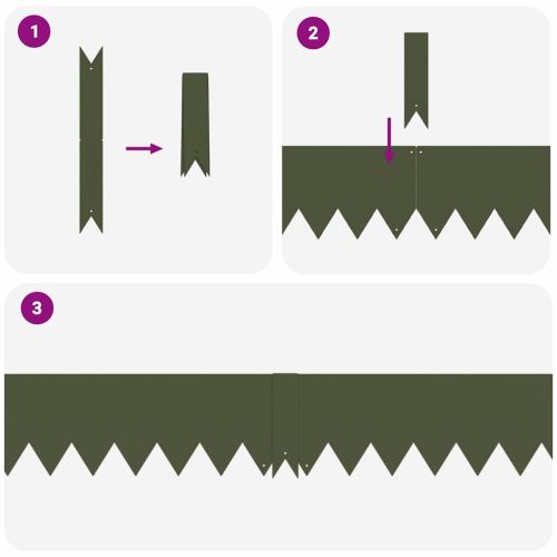 Ограда за трева 10 pcs Маслинено зелено 100 x 0.05 x 20 см