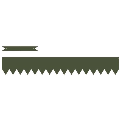 Ограда за трева 30 pcs Маслинено зелено 100 x 0.05 x 20 см