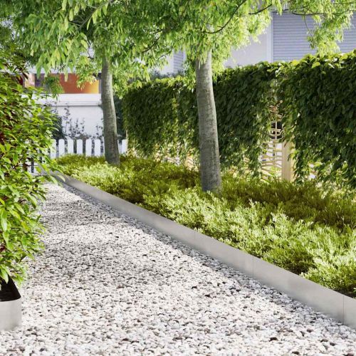 Ограда за трева 30 pcs Сребрист 100 x 0.05 x 20 см