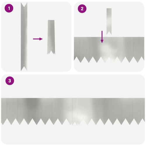 Ограда за трева 30 pcs Сребрист 100 x 0.05 x 20 см