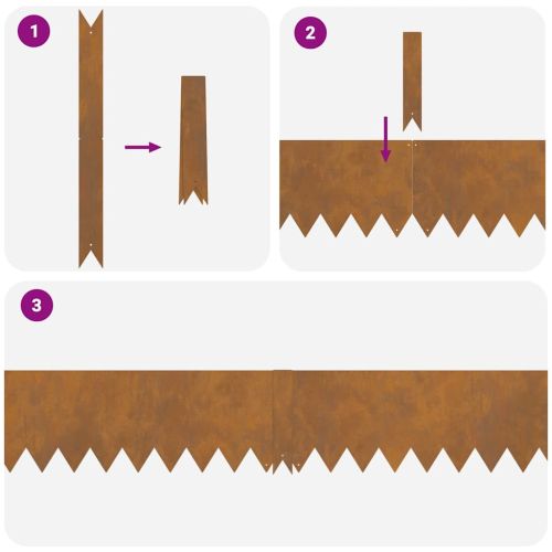 Ограда за трева 10 pcs Кафяво 100 x 0.05 x 20 см