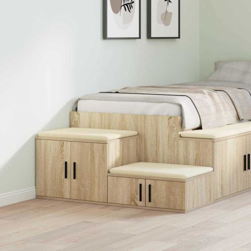 Шкаф за съхранение 2 pcs Сонома дъб 118 x 41 x 40 см