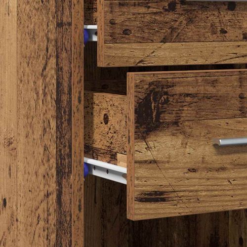 Библиотека с чекмедже Старо дърво 30 x 42.4 x 185.2 см