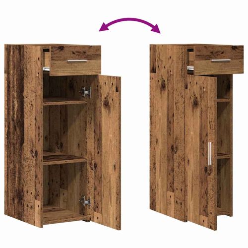 Служебен шкаф с чекмедже Старо дърво 30 х 42,5 х 93 см