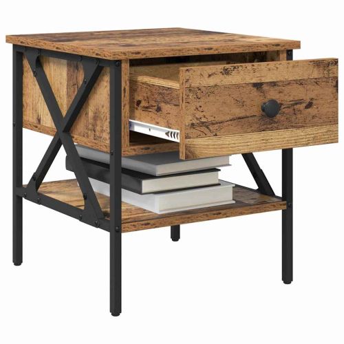 Нощно Шкафче с чекмедже Старо дърво 40 x 42 x 45 см