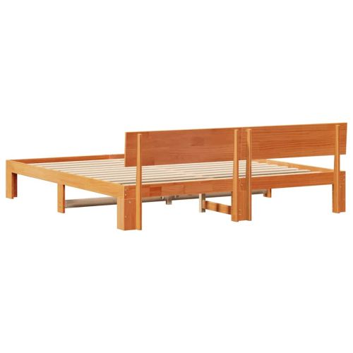 Рамка за легло с таблото Кафяво с восъчно покритие 200 x 200 cm