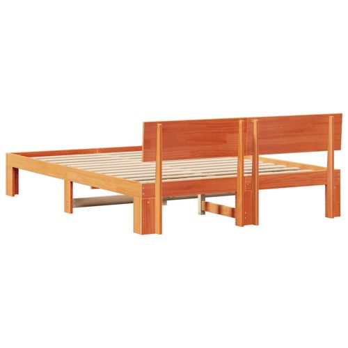 Рамка за легло с таблото Кафяво с восъчно покритие 140 x 200 cm