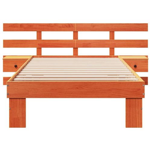 Рамка за легло с таблото Кафяво с восъчно покритие 100 x 200 cm