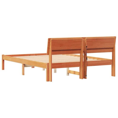 Рамка за легло с таблото Кафяво с восъчно покритие 120 x 200 cm
