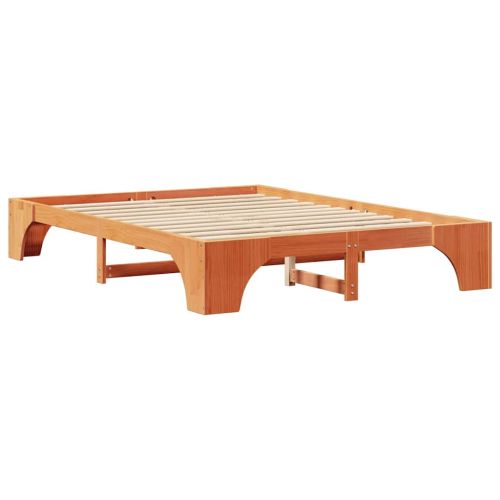 Рамка за легло Кафяво с восъчно покритие 160 x 200 cm