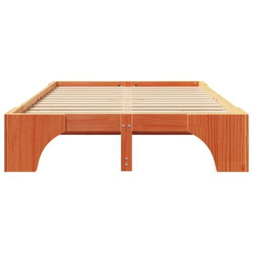 Рамка за легло Кафяво с восъчно покритие 120 x 200 cm