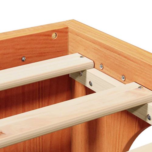 Рамка за легло Кафяво с восъчно покритие 100 x 200 cm