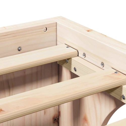 Рамка за легло Естествен 75 x 190 cm Солидно борово дърво