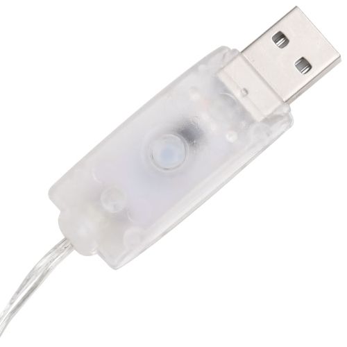 Акрилна декоративна пирамида LED светещ конус студено бял 90 см