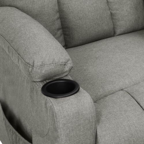 Реклайнер стол, светлосив, текстил