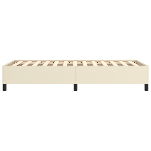 Рамка за легло, кремава, 80x200 см, изкуствена кожа