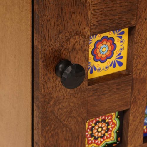 Нощен шкаф 2 pcs Кафяво 40 x 33,5 x 46 см Солидно мангово дърво