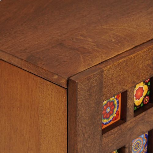 ТВ шкаф с рафт Орех 105 x 33,5 x 46 см Солидно мангово дърво