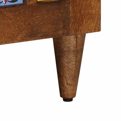 ТВ шкаф с рафт Орех 105 x 33,5 x 46 см Солидно мангово дърво