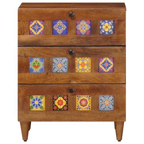 Нощен шкаф Кафяво 50 x 33 x 60 см Солидно мангово дърво