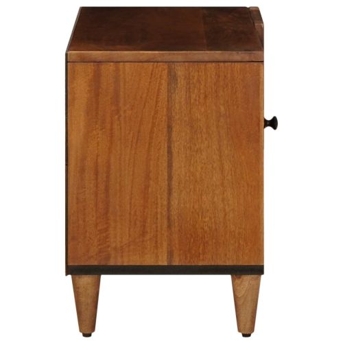 ТВ шкаф с врата Орех 80 x 31,5 x 46 см Солидно мангово дърво