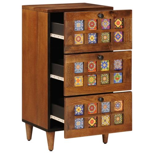 Служебен шкаф Орех 40 x 33,5 x 75 см Солидно мангово дърво