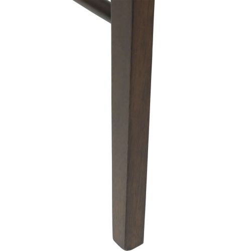 Трапезен стол 2 pcs Светло кафяво и черно Солидно гумено дърво