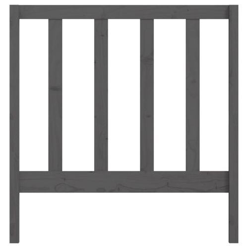 Горна табла за легло, сива, 81x4x100 см, бор масив