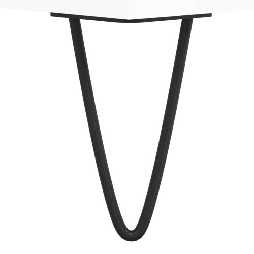 Кафе маса, бял гланц, 60x60x30 см, инженерно дърво