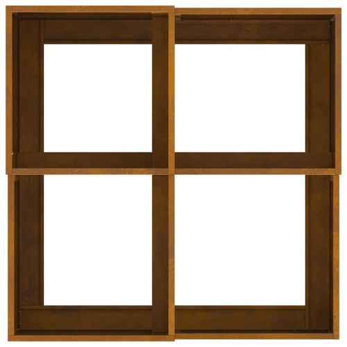 Градинска саксия Ръждясало 80 x 80 x 48 см Патинираща стомана