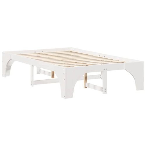 Рамка за легло Бяло 140 x 190 cm Солидно борово дърво