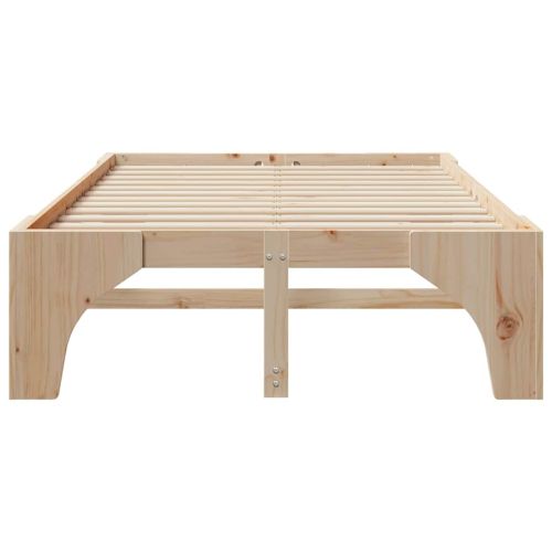 Рамка за легло Кафяво 120 x 190 cm Солидно борово дърво