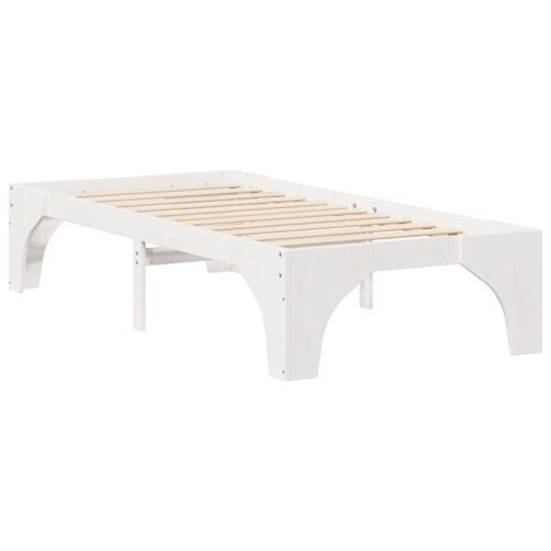 Рамка за легло Бяло 90 x 190 cm Солидно борово дърво