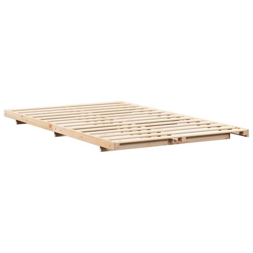 Леглово дъно Кафяво 120 x 200 cm Борово дърво масив