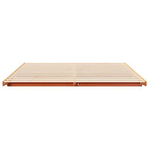 Леглово дъно Восъчнокафяв 200 x 220 cm Борово дърво масив