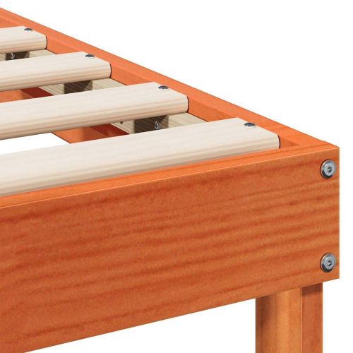 Рамка за легло Кафяво 90 x 210 cm Солидно борово дърво