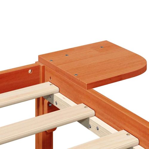 Рамка за легло Кафяво с восъчно покритие 180 x 200 cm