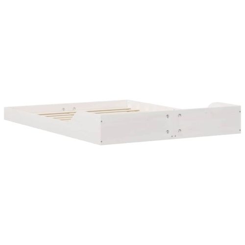 Рамка за легло Бяло 140 x 190 cm Солидно борово дърво