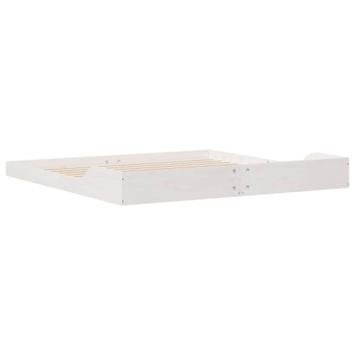 Рамка за легло Бяло 200 x 210 cm Солидно борово дърво