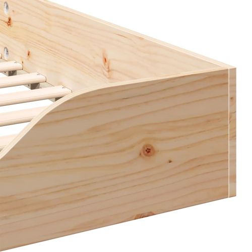 Рамка за легло Кафяво 100 x 220 cm Солидно борово дърво