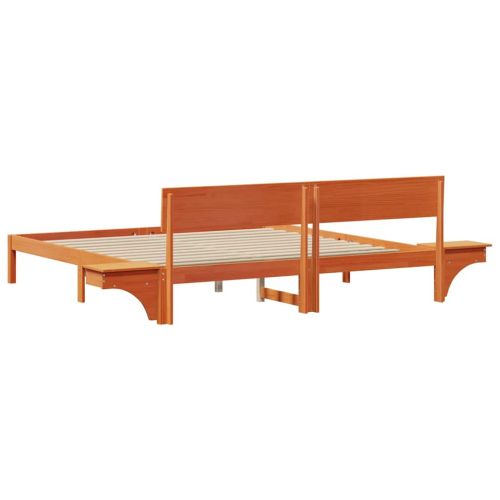 Рамка за легло с таблото Кафяво с восъчно покритие 180 x 200 cm