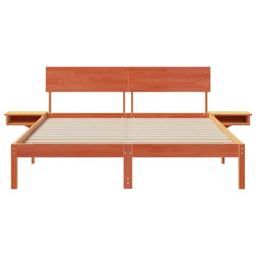 Рамка за легло с таблото Кафяво с восъчно покритие 160 x 200 cm