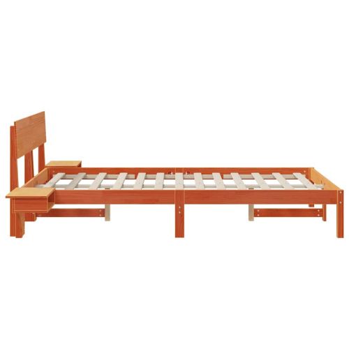 Рамка за легло с таблото Кафяво с восъчно покритие 135 x 190 cm
