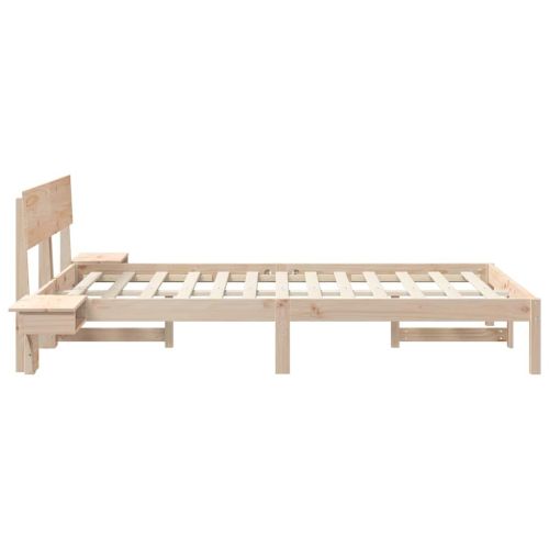 Рамка за легло Кафяво 120 x 190 cm Солидно борово дърво