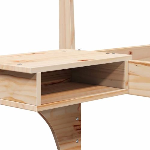 Рамка за легло Кафяво 100 x 200 cm Солидно борово дърво