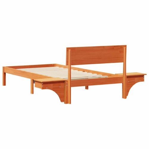 Рамка за легло с таблото Кафяво с восъчно покритие 100 x 200 cm